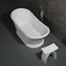 Alfi Brand Arched White Matte Solid Surface Resin Bathroom / Shower Stool ABST77 - alternate 3